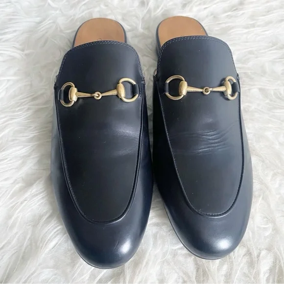 Gucci Princetown Horsebit Leather Slipper Mule Black Size 39 - Picture 8 of 11